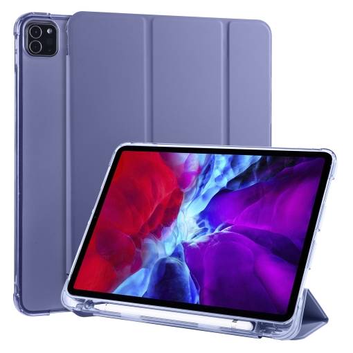 Foto - Carcasă din PU pentru Apple iPad Pro 11 (2020) + slot pentru Apple Pencil - Violet