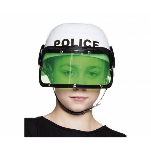 Foto - Casca de poliție pentru copii - Albă