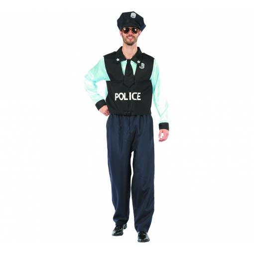 Foto - Costum pentru bărbați de ofițer de poliție - Mărimea 52