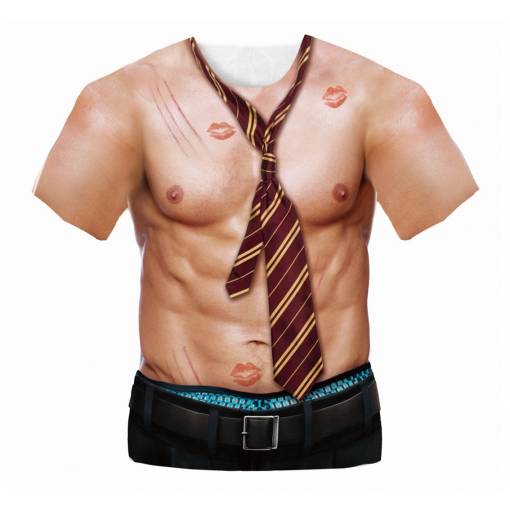 Foto - Tricou de bărbat cu imprimeu - Mânecă scurtă M