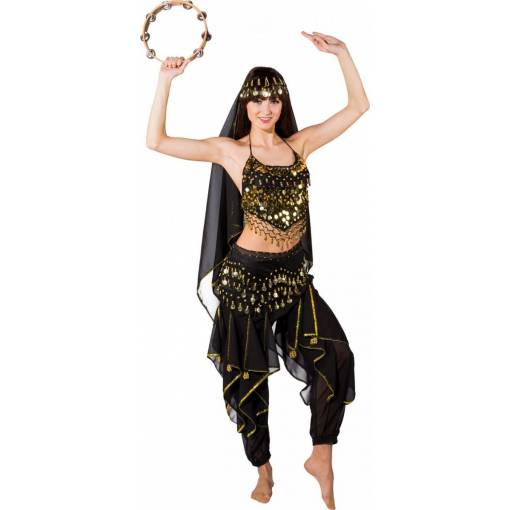 Foto - Costum de damă - Dansatoare de burlescă, neagră