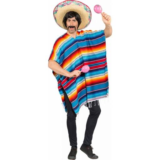 Foto - Poncho mexican bărbătesc - Colorat