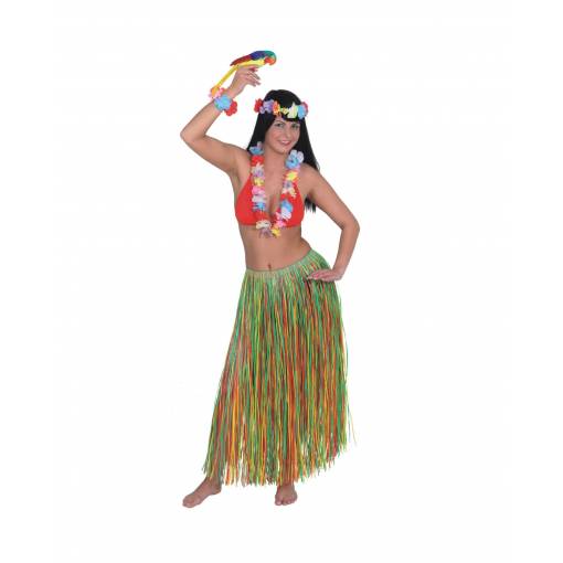 Foto - Fustă hawaiană lungă - Colorată, 90 cm