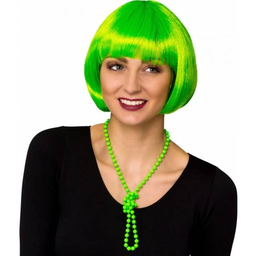 Foto - Perucă damă - Mikado, verde neon