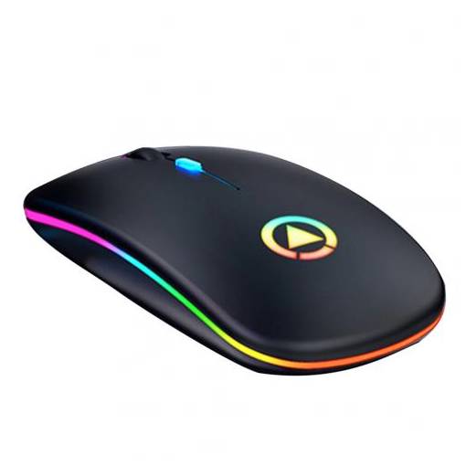 Foto - Mouse wireless cu iluminare colorată