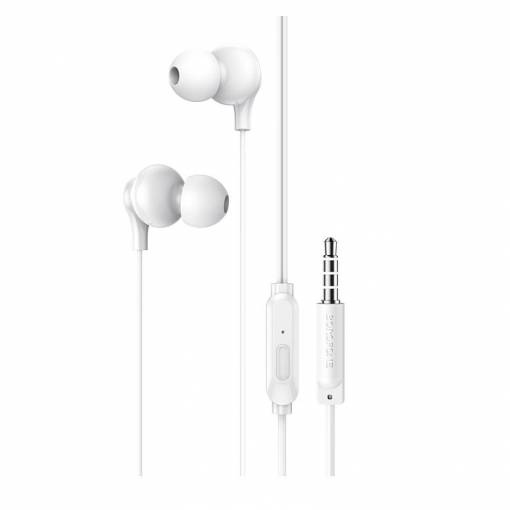 Foto - Căști Borofone 3.5 mm jack cu microfon - Alb