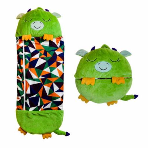 Foto - Sac dormit sau perniță din pluș pentru copii - Dragon, mărimea M