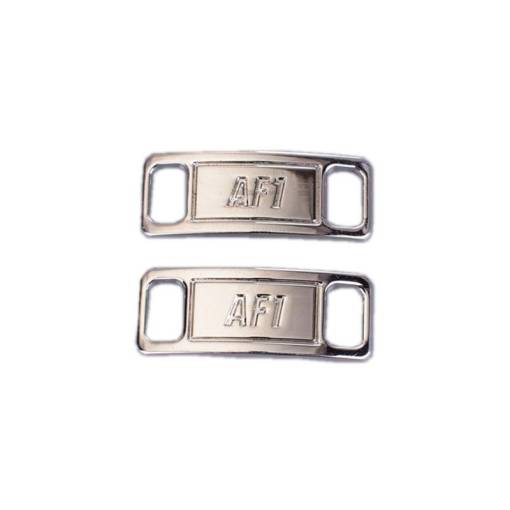 Foto - Cataramă metalică - prindere pentru șireturi AF1 - Argintiu lucios